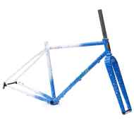 CRUST BIKES* evasion frame (matte clear/non-boost) - BLUE
