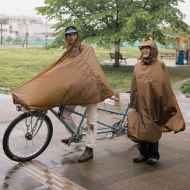 *FAIRWEATHER* packable rain poncho (coyote brown)