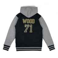 *PHIL WOOD* 50th anniv letterman hoodie (black)