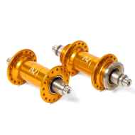 *PHIL WOOD* low flange track hub set (LTD gold/fix&free)