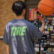 *BLUE LUG* tire air t-shirt (charcoal)