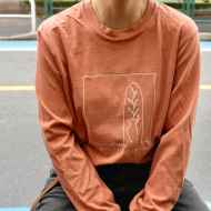 *BLUE LUG* sai embroidery long sleeve t-shirt (terracotta)