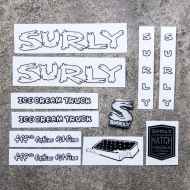 *SURLY* ice cream truck new frame decal set (white)