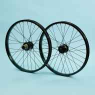 *CRUST BIKES* dynamo&disc brake 20" wheelset (black)