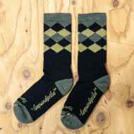 *CAMP AND GO SLOW* diamond socks (black)