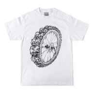 *BONESHAKER MTB* death wheel t-shirt (white)
