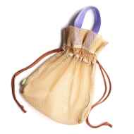 *BLUE LUG* roll kinchaku bag (mesh beige)