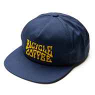 BICYCLE COFFEE* crest snap back cap (black) - BLUE LUG
