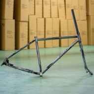 CRUST BIKES* cook paint evasion frame (gray camo/s) - BLUE