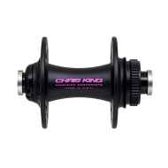 *CHRIS KING* R45 disc road hub front (two tone black punch/center lock)