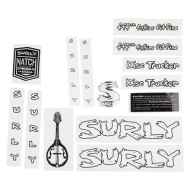 *SURLY* disc trucker new frame decal set (white)