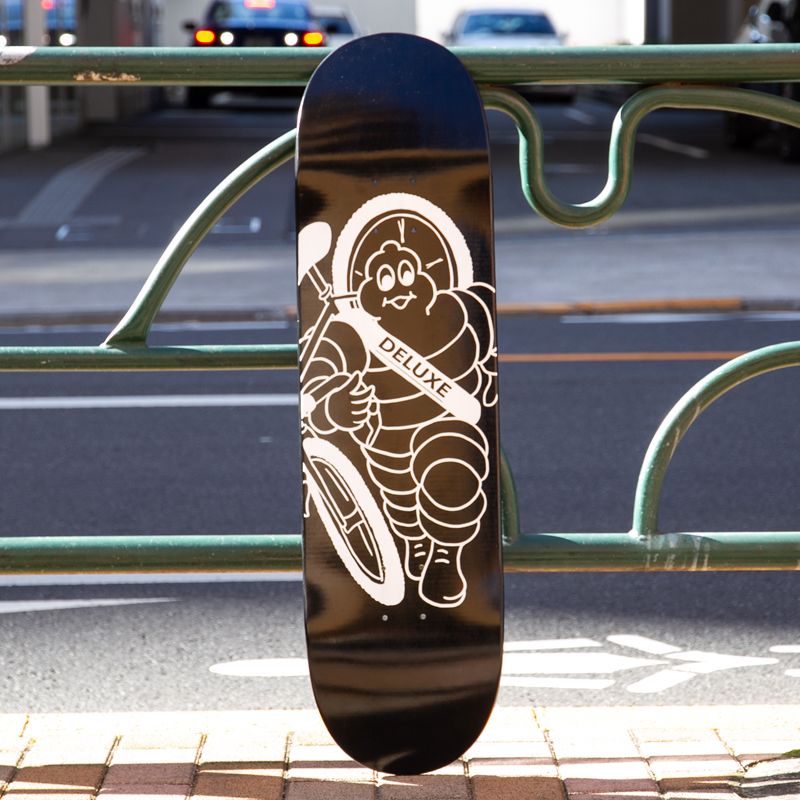 *DELUXE CYCLES* bibendum skateboard deck