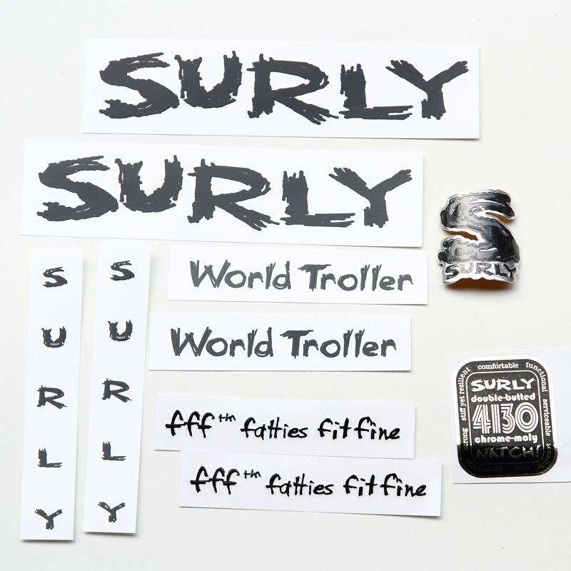 *SURLY* world troller frame decal set (black)