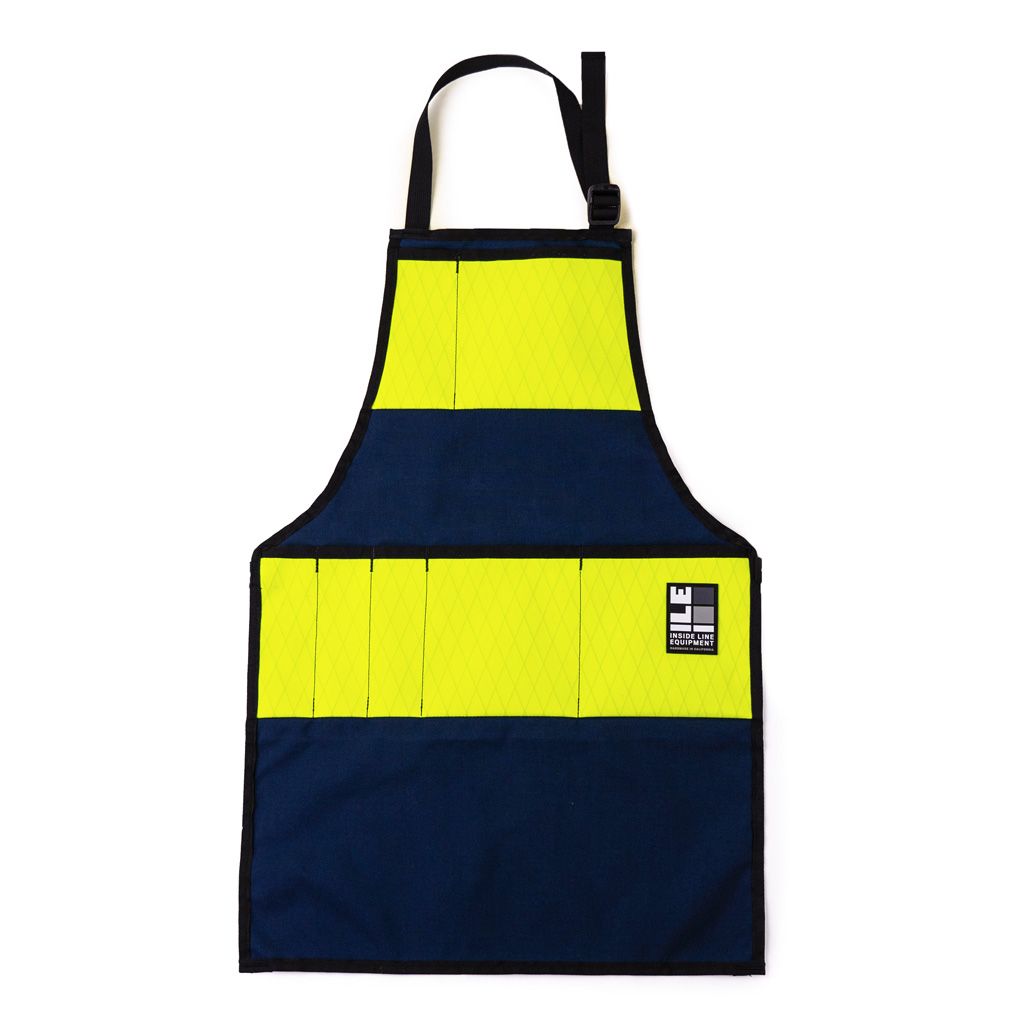 *ILE* work apron (cordura navy/x-pac flash yellow)