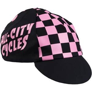 black and pink cap