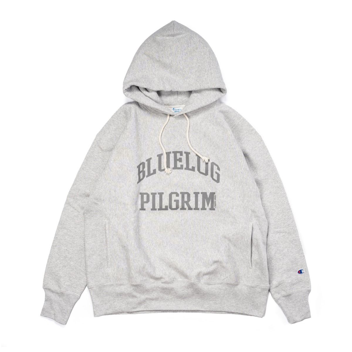 *CHAMPION* PILGRIM×BLUE LUG reverse weave hoodie (grey)