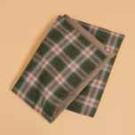 *BLUE LUG* puff blanket (brown/pink check)