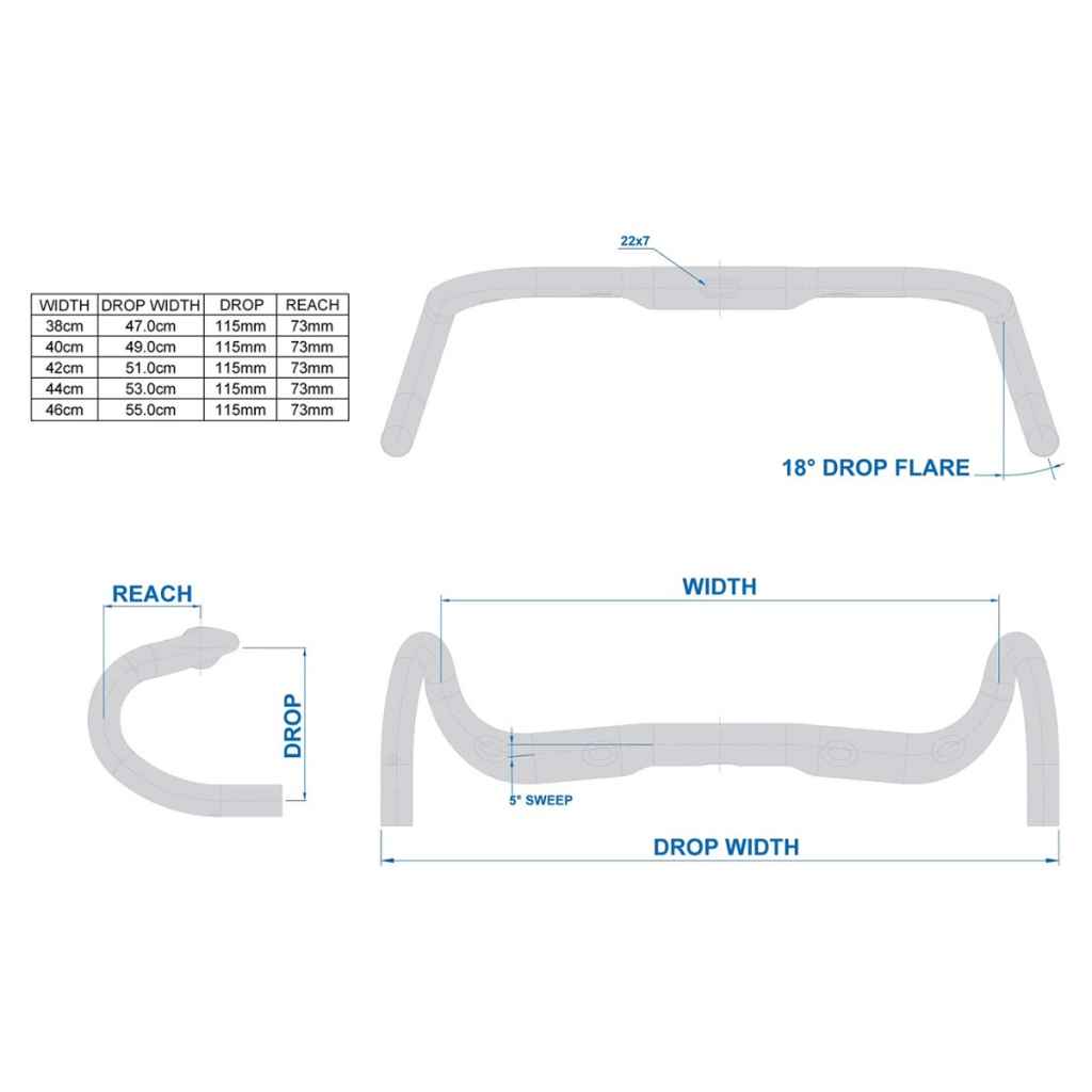 RITCHEY* wcs butano internal handle (blatte black) - BLUE