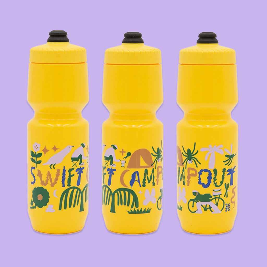 SWIFT INDUSTRIES* campout 2026 water bottle (yellow) - BLUE LUG