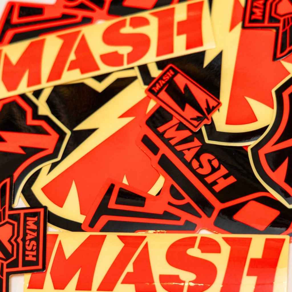 MASH* sticker pack (neon red/black) - BLUE LUG ONLINE STORE