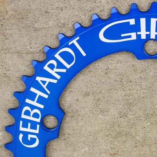 GEBHARDT* 144 track chainring (blue) - BLUE LUG ONLINE STORE