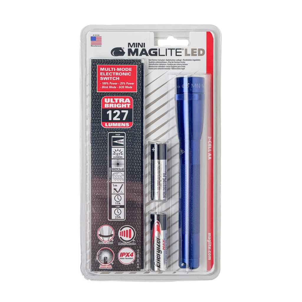 MAGLITE* mini maglite led 2aa flashlight (blue) - BLUE LUG ONLINE