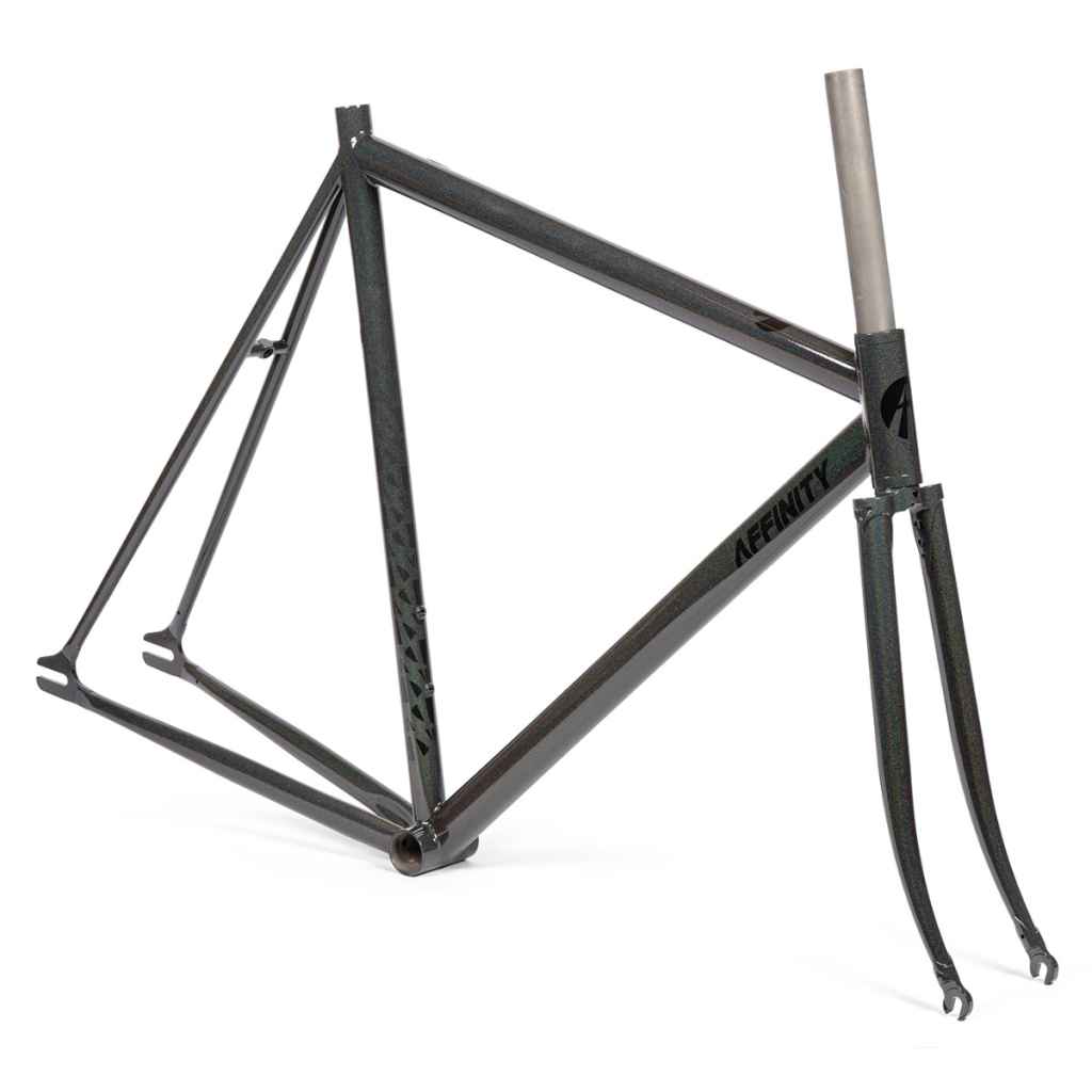 初期型　アフィニティー　ロープロ　フレームセット　M　パシュート AFFINITY CYCLES* lo pro track frame (prism black) - BLUE LUG