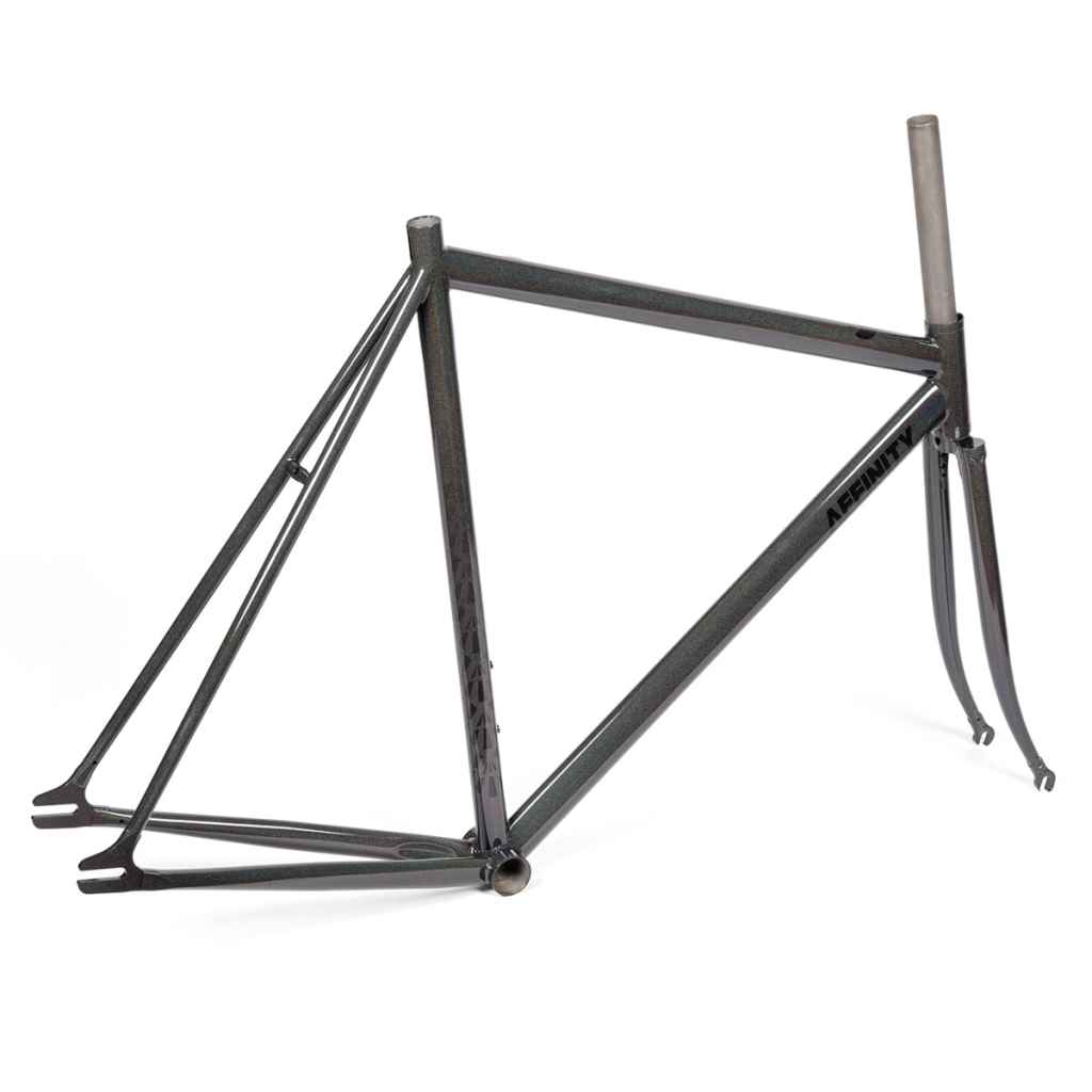 AFFINITY CYCLES* lo pro track frame (prism black) - BLUE LUG