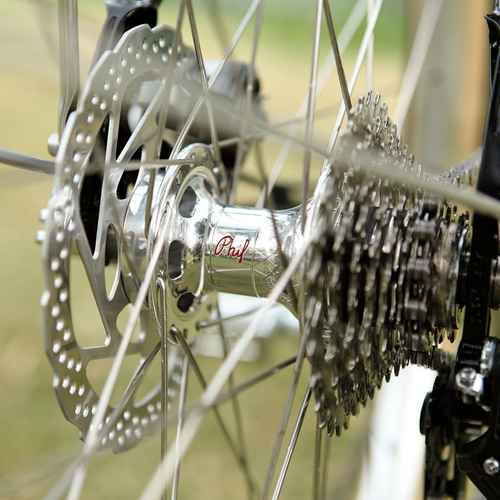 PHIL WOOD* iso disc hub rear (silver) - BLUE LUG ONLINE STORE