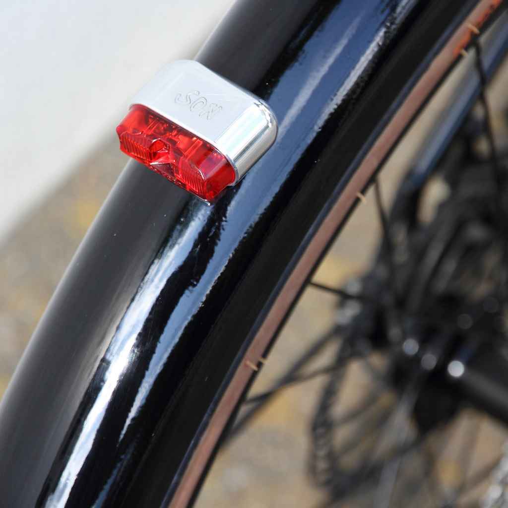 SON NABENDYNAMO* rear light mudguard mount (black) - BLUE LUG