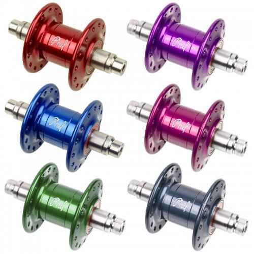 PHILWOOD* narrow flange hub front (green/28h) - BLUE LUG