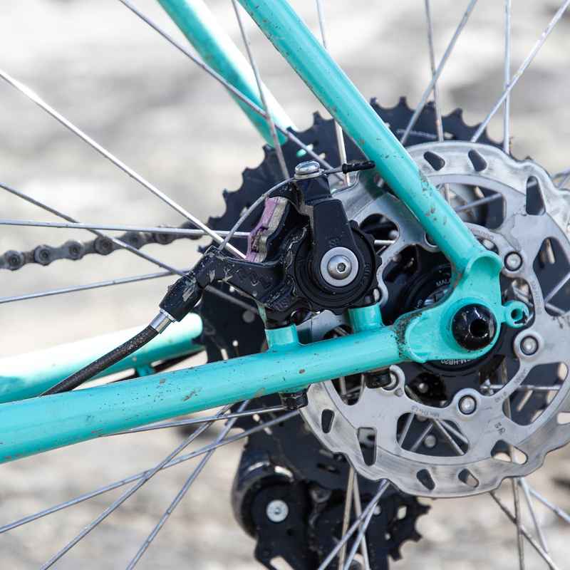 PAUL* klamper flat mount disc calliper (all silver) - BLUE LUG