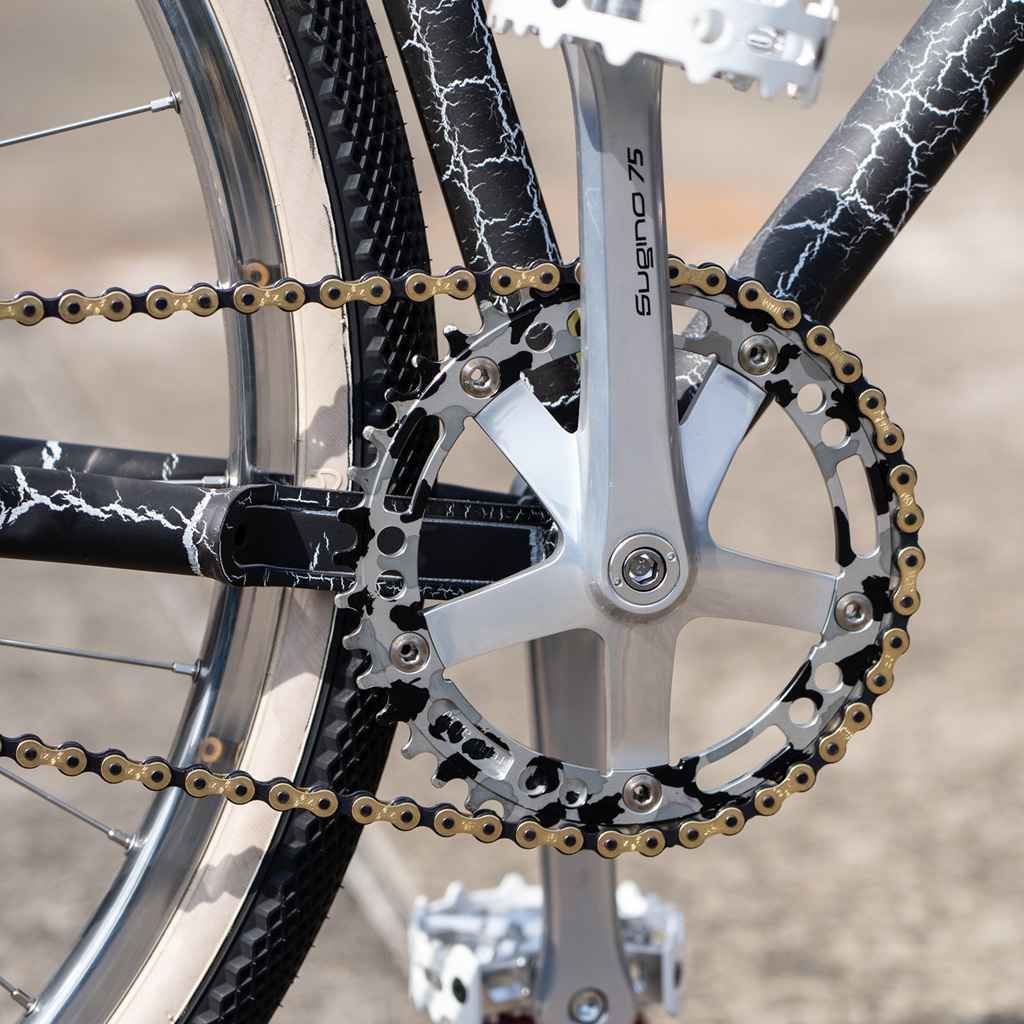 定率割引 往復 BLUE - (black) 43T chainring track AARN* LUG STORE ONLINE パーツ