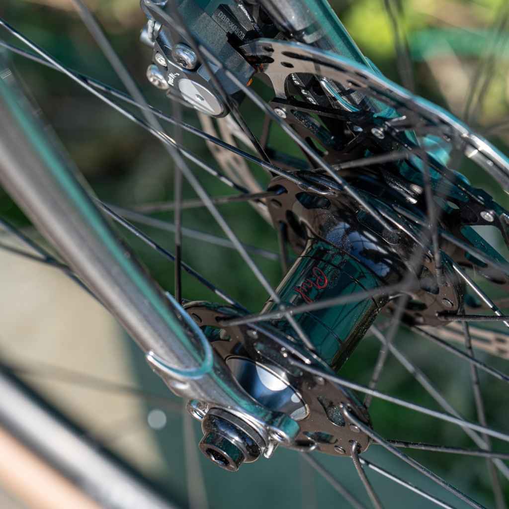 PHILWOOD* center lock disc hub rear (thru-axle/black) - BLUE LUG