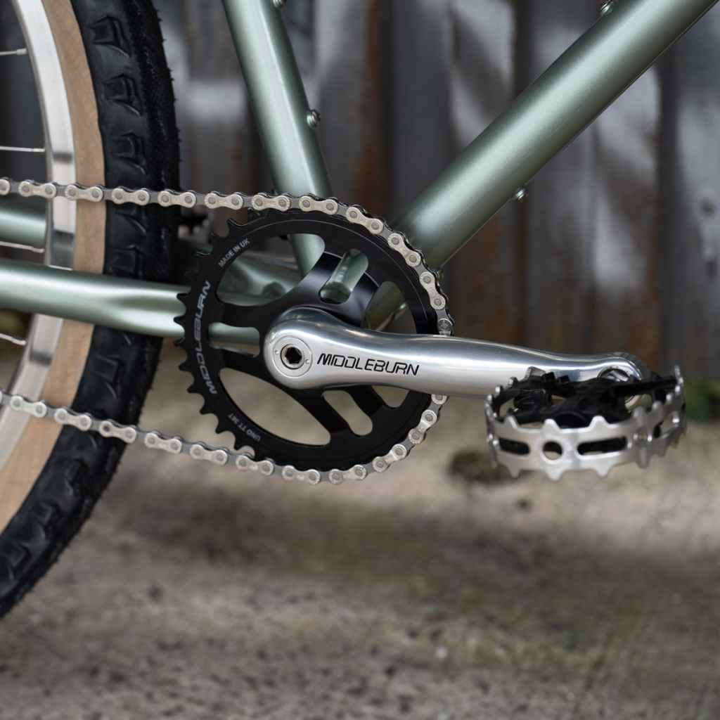 MIDDLEBURN* RS8/RS7 X-type uno chainring (black) - BLUE LUG