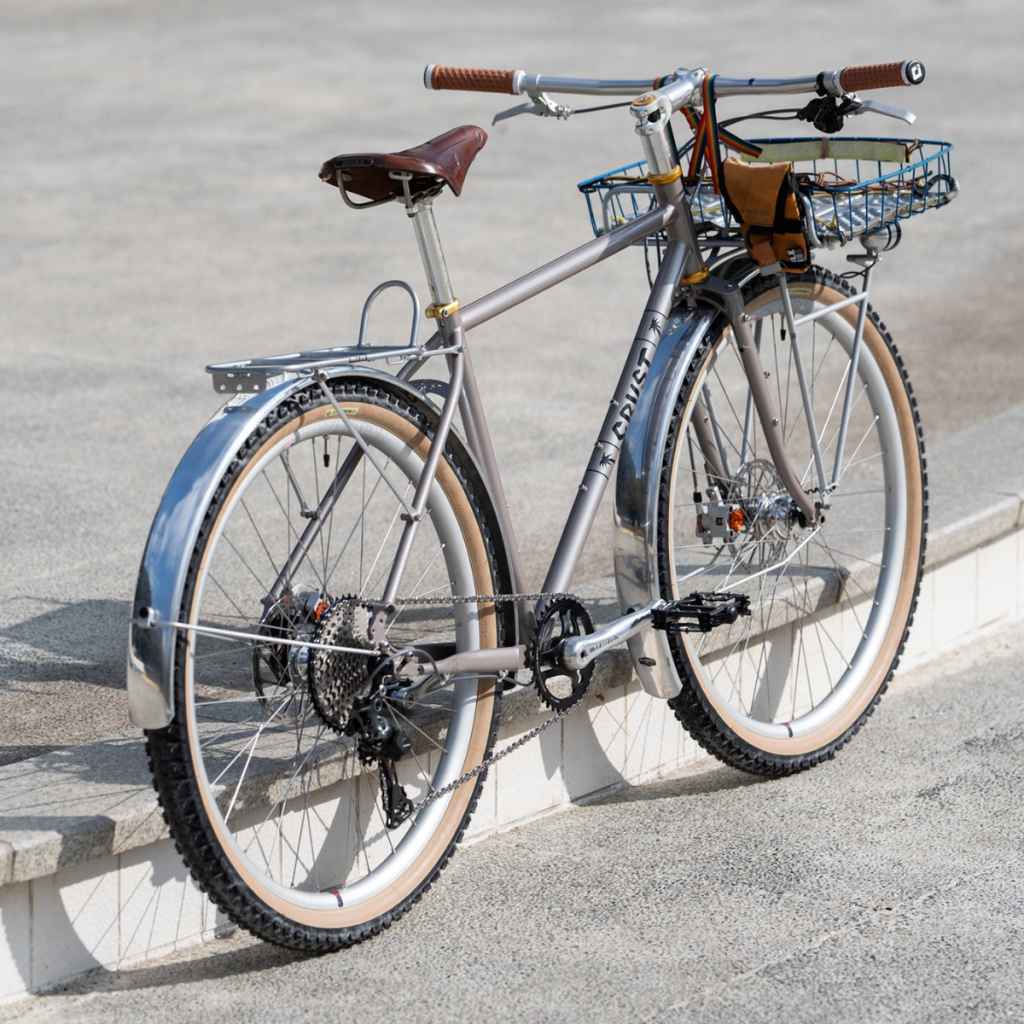 トルコ製ヴィンテージラグ982 超大判 レア オレンジ ペール ブルー グリーン VELO ORANGE* taper threadless headset (silver) - BLUE LUG
