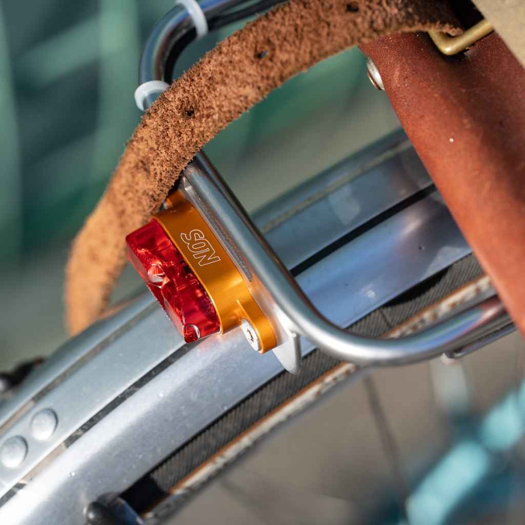 SON NABENDYNAMO* rear light rack mount (orange) - BLUE LUG ONLINE