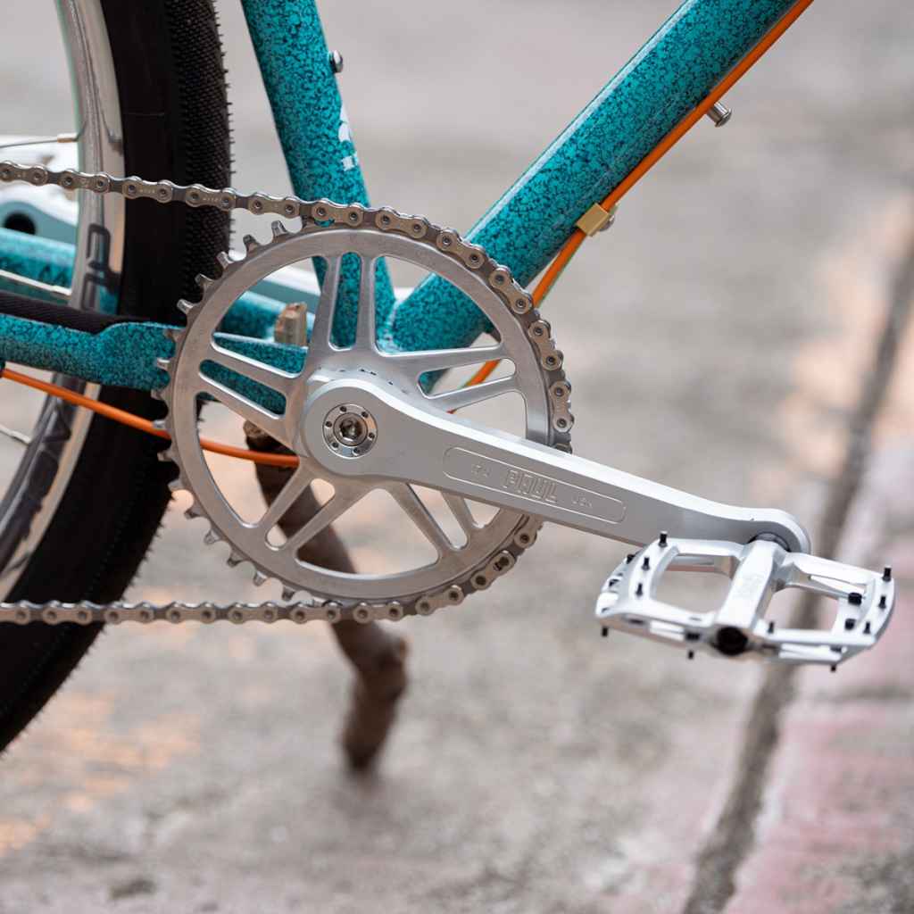 WOLF TOOTH COMPONENTS* drop stop chainring (silver/PCD110) - BLUE