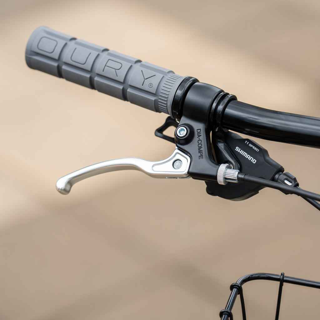 DIA-COMPE* tech-5 brake lever BL special (silver/black) - BLUE LUG