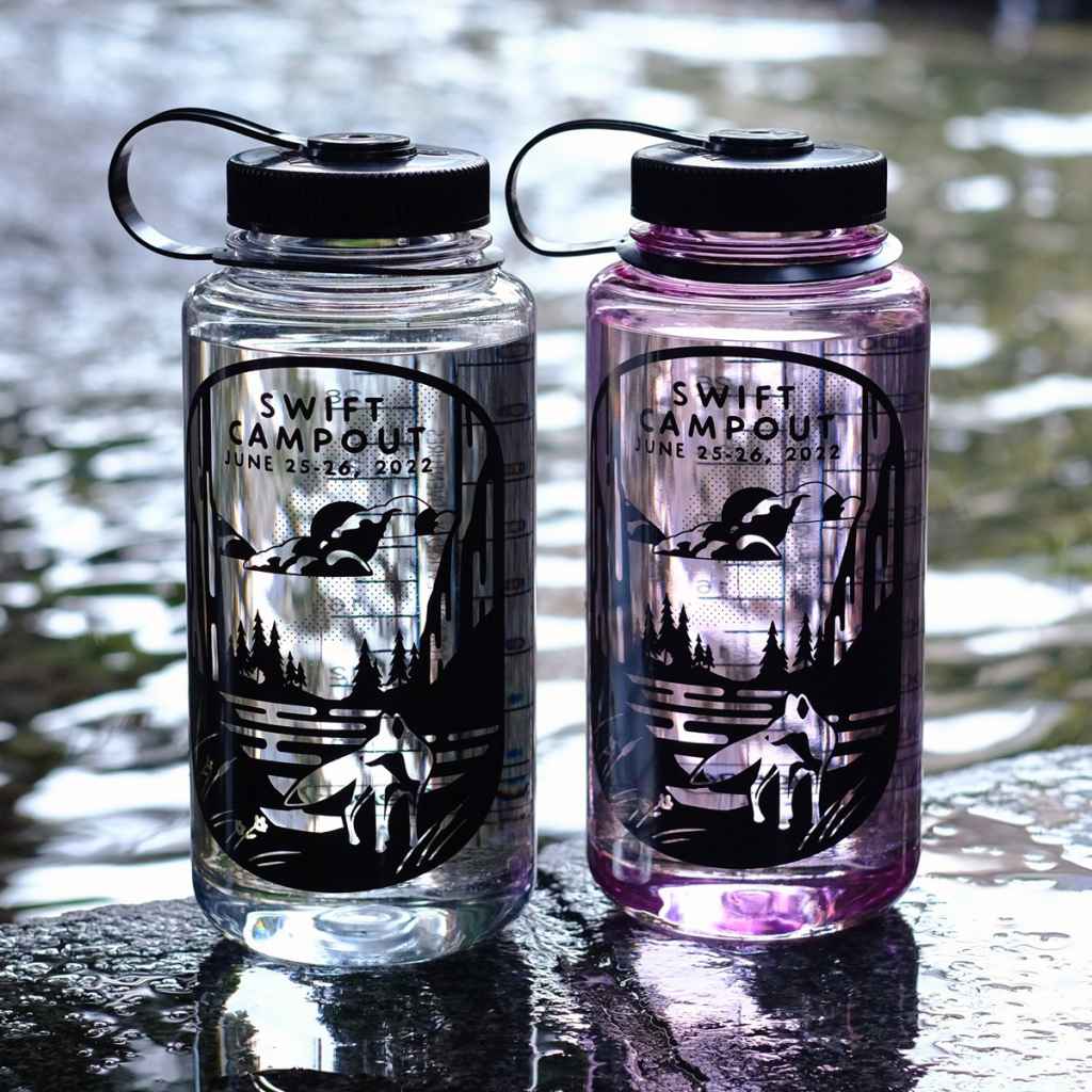 SWIFT INDUSTRIES* campout 2022 nalgene bottle (black print