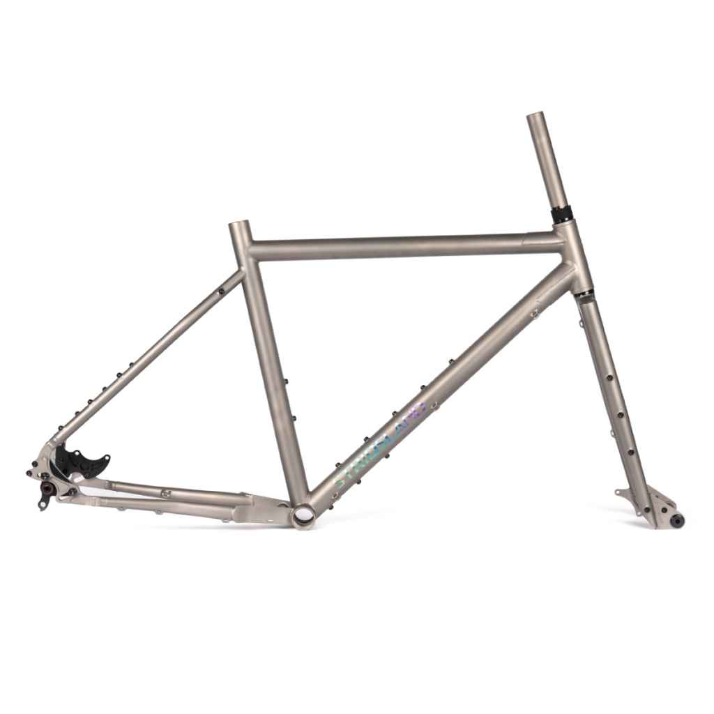 BINGHAM BUILT チタン ターコイズ 27.2 blue lug BINGHAM BUILT* titanium layback seatpost (pewter) - BLUE LUG
