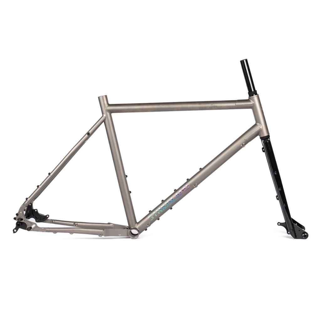 STRIDSLAND* beachcomber Ti frame kit (steel fork) - BLUE LUG