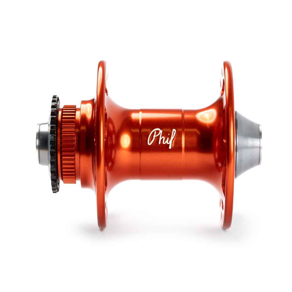 PHIL WOOD* center lock disc hub set (thru-axle/LTD orange) - BLUE