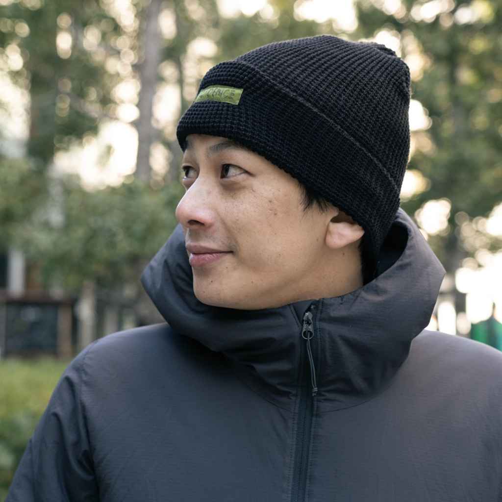 ケーニッヒ CADENCE* parts waffle beanie (black) - BLUE LUG ONLINE STORE