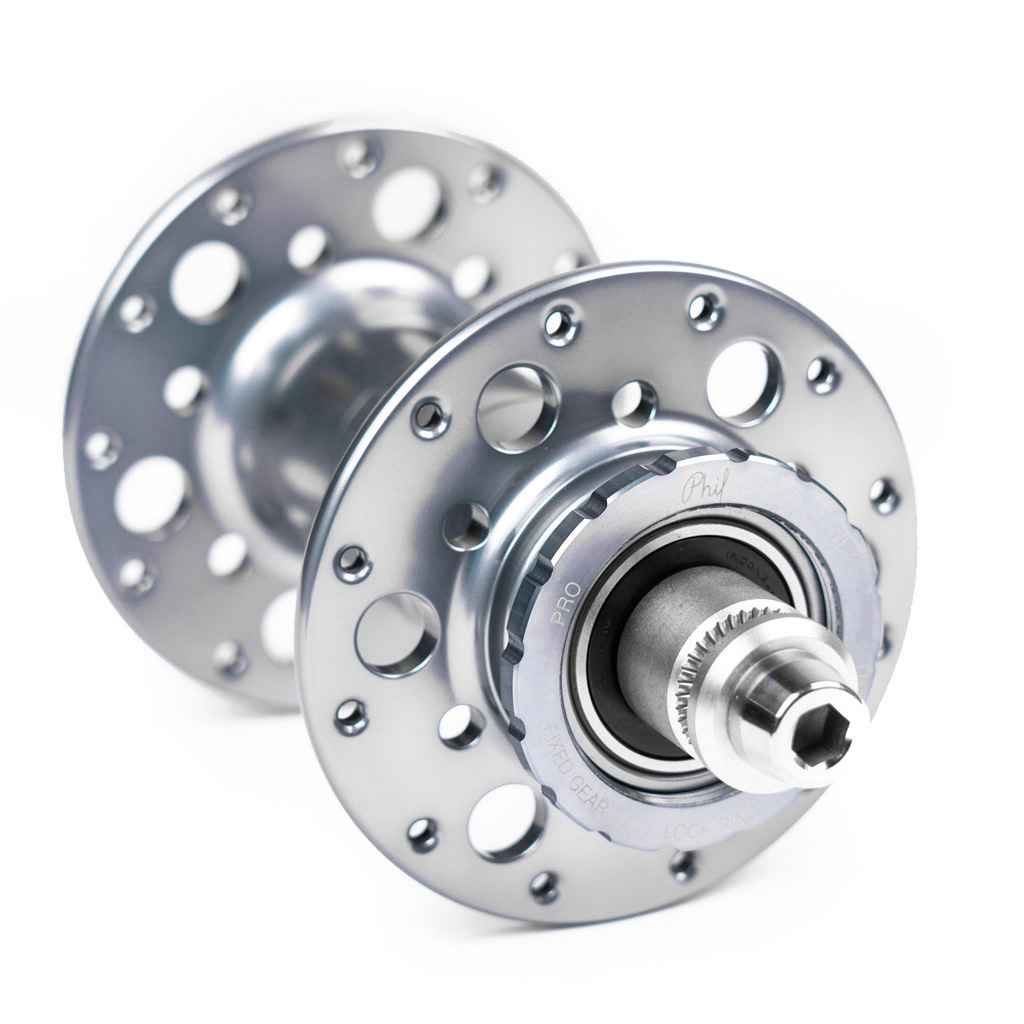 PHILWOOD* Pro high flange track hub rear (gunmetal) - BLUE