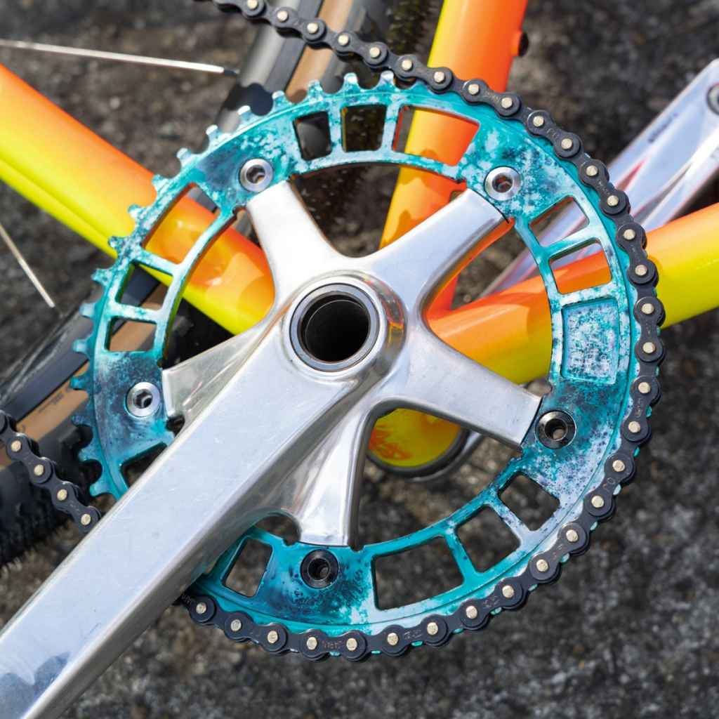 【お買得】 track AARN* chainring LUG BLUE - acid) (teal limited BL パーツ