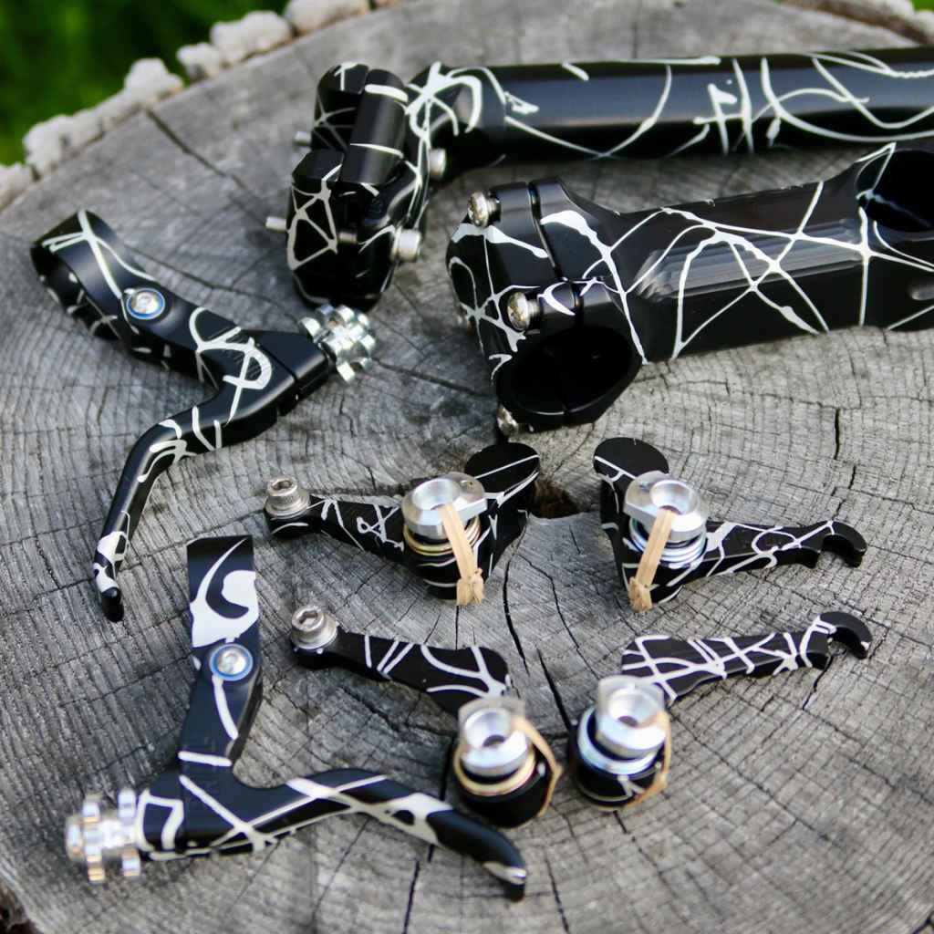 PAUL* neo retro&touring canti brake set (zebra splatter) - BLUE