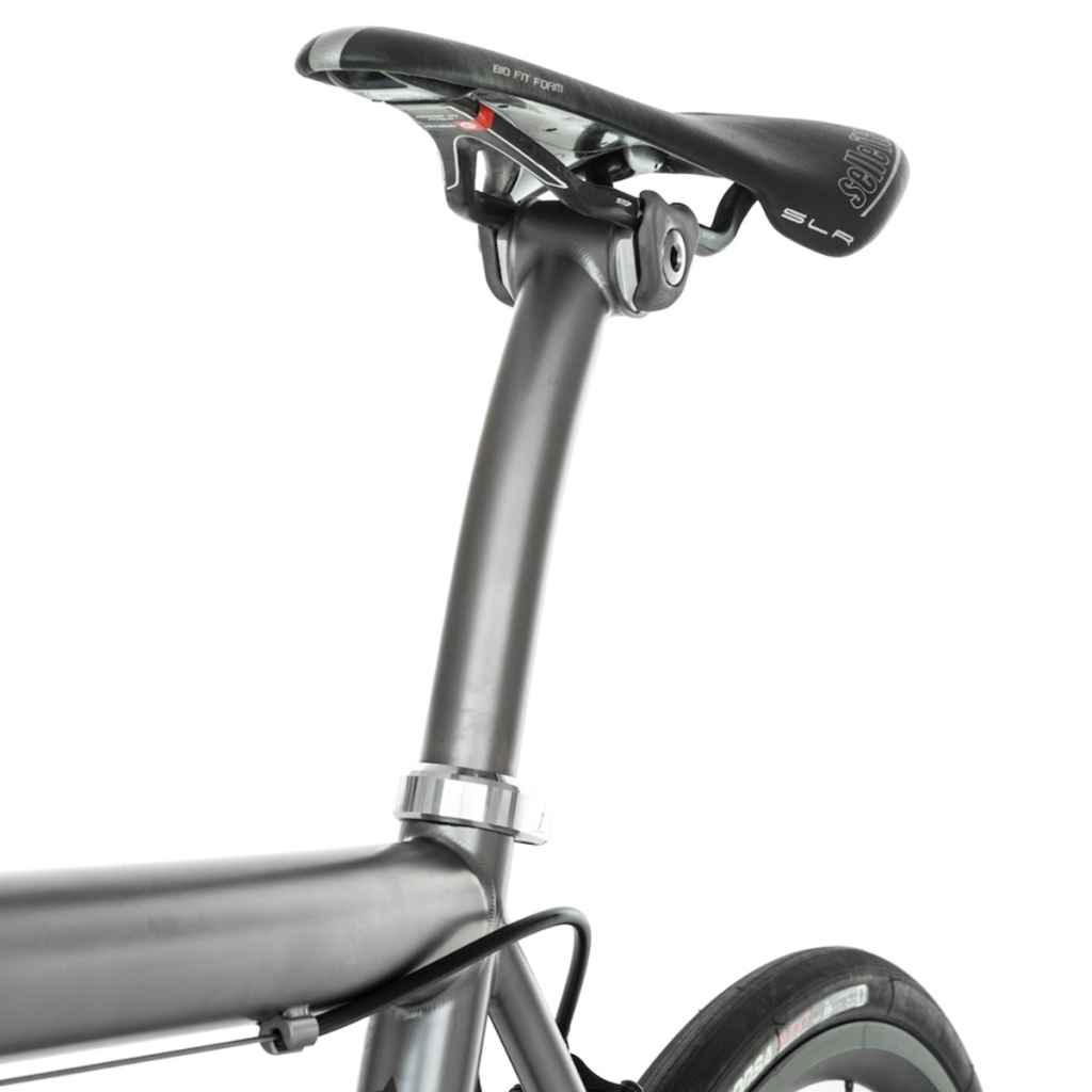 BINGHAM BUILT* titanium straight seatpost for carbon rail - BLUE