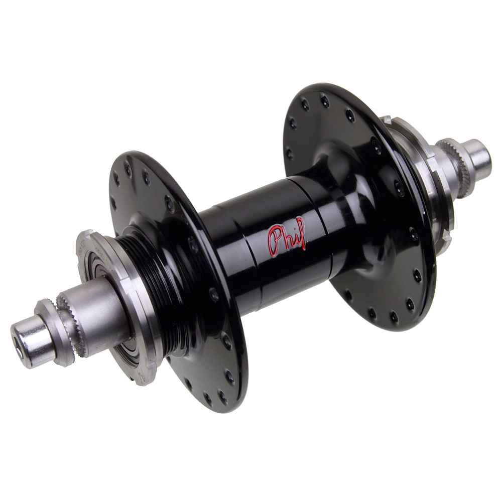 PHILWOOD* high flange track hub rear (black/double cog