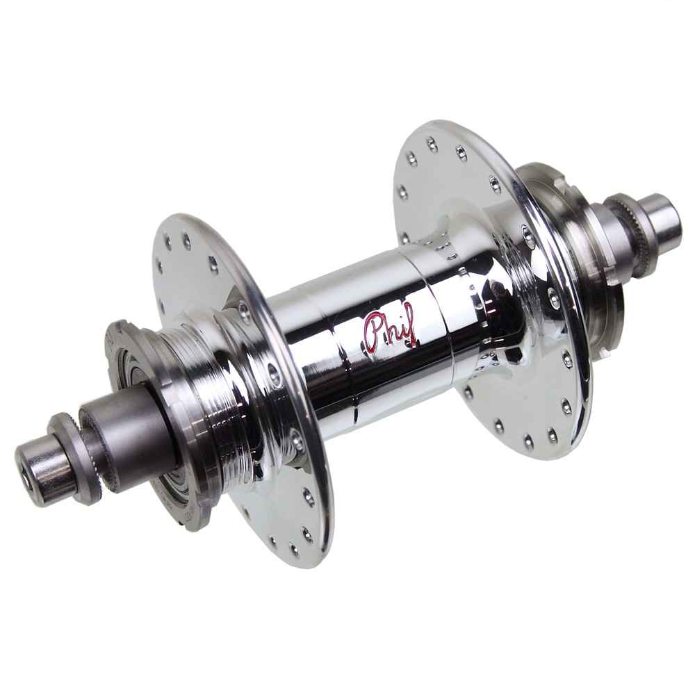 PHILWOOD high flange trackhub 後輪 ピスト 競輪 PHILWOOD* high flange track hub rear (silver/double cog) - BLUE